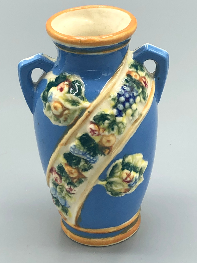 Maruhon Blue Majolica Vase