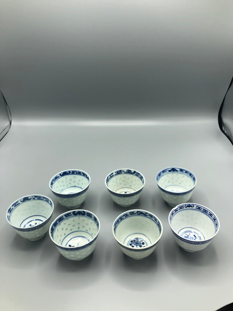 Chinese Rice Pattern teacups