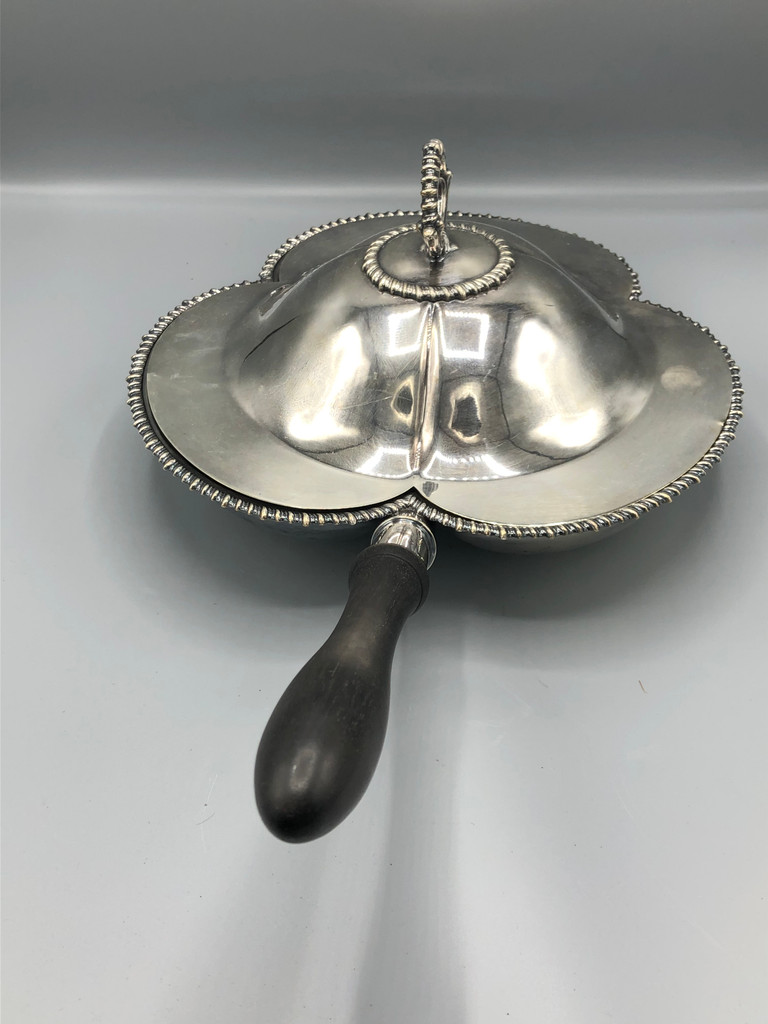 Victorian Elkington divided serving dish with handle