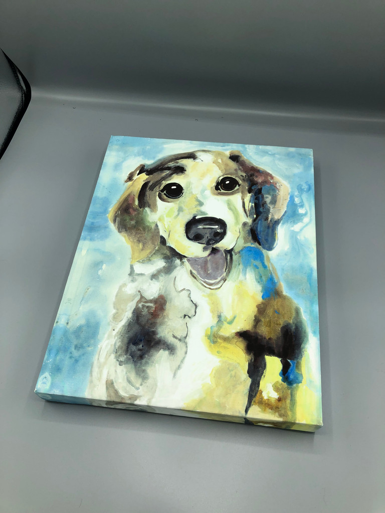Canvas dog picture