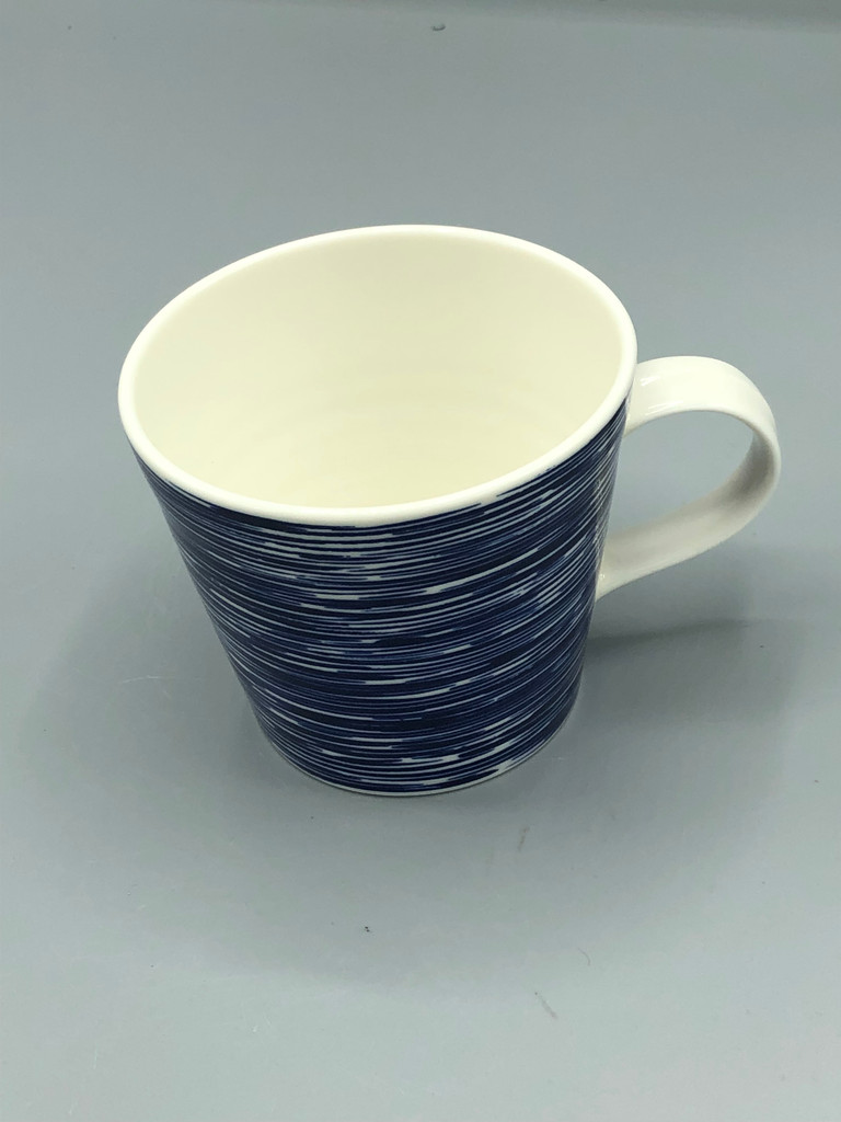 Royal Doulton White & Blue  stripe mug