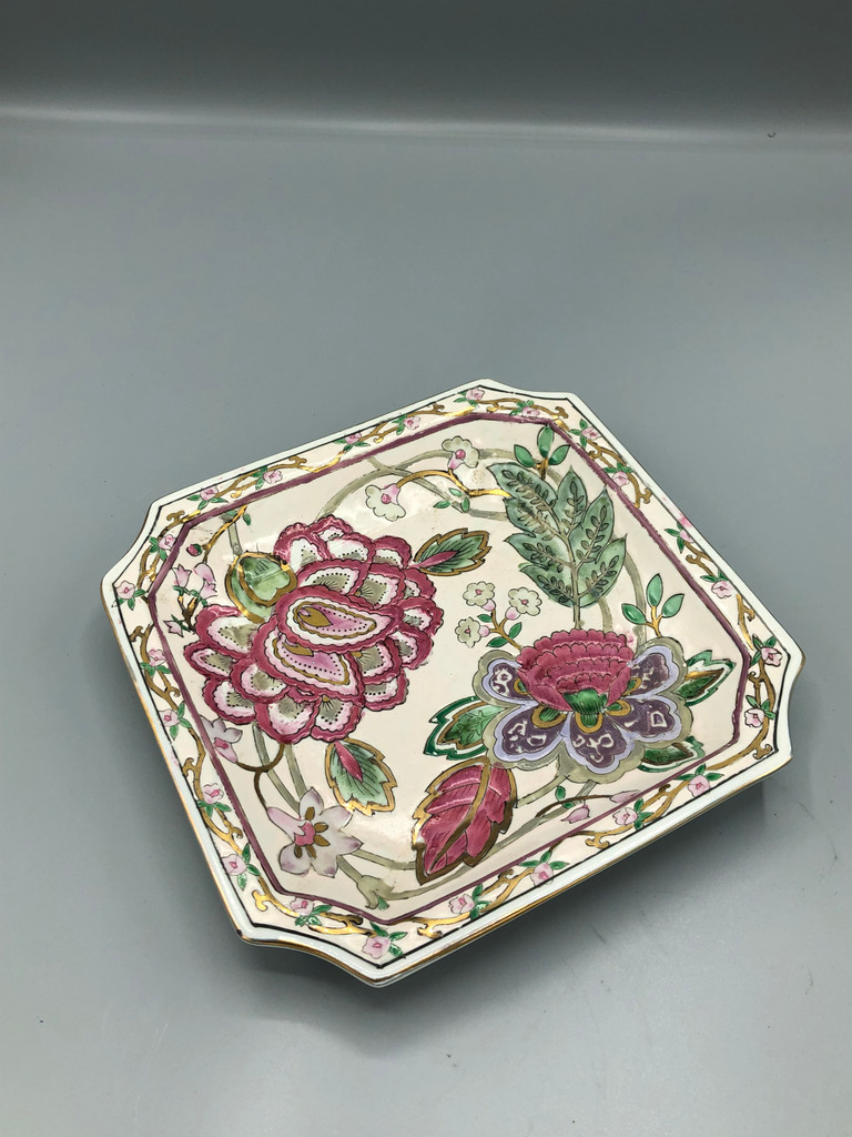 Famille Rose Chinese Square Plate