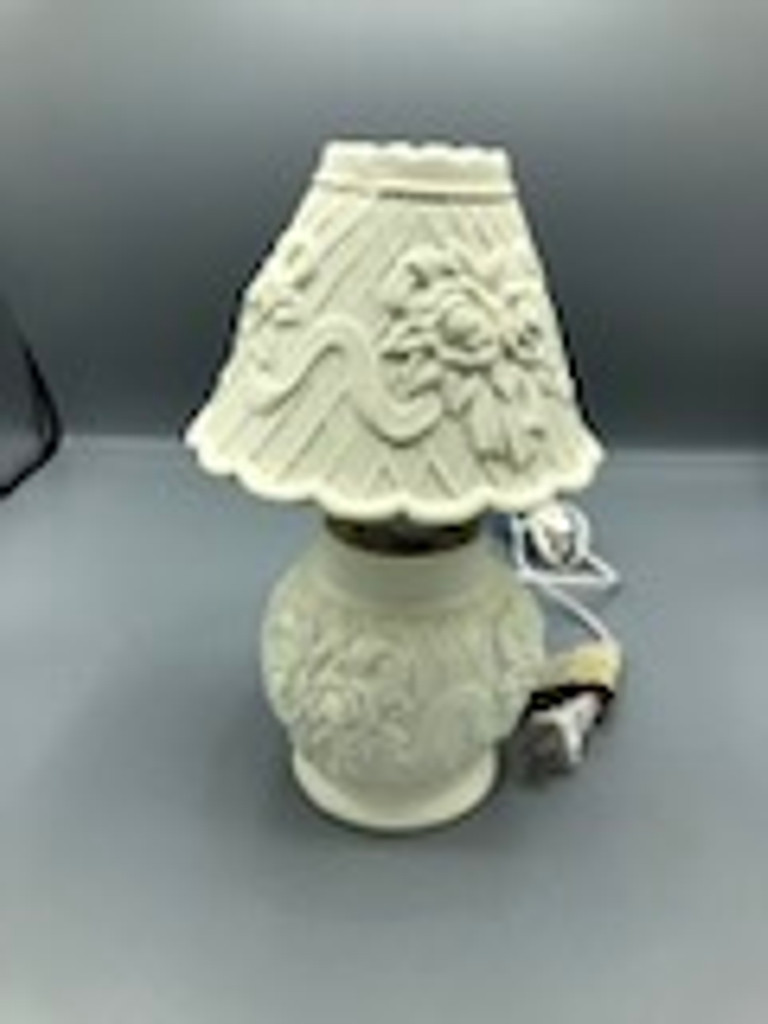 Vintage Floral Ceramic Rose Lamp