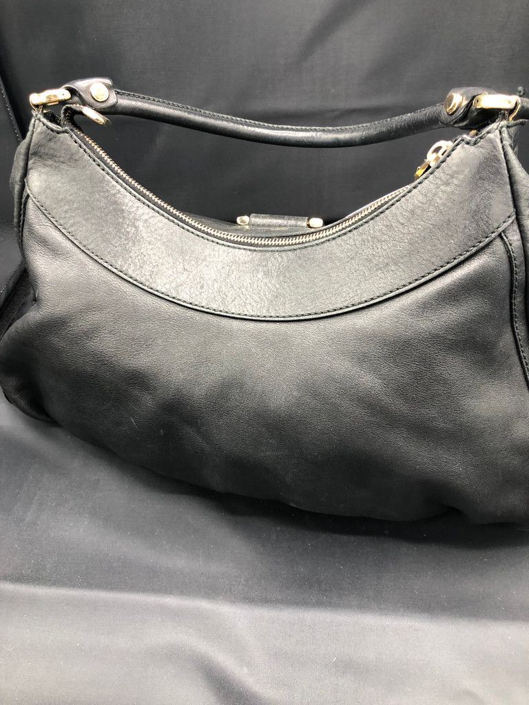 Large Black leather Gucci Bag