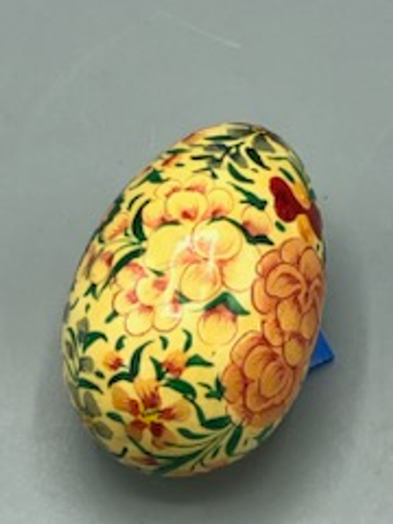 Paper Mache flower egg