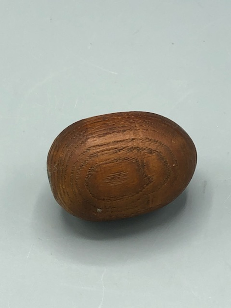 Painted wood egg