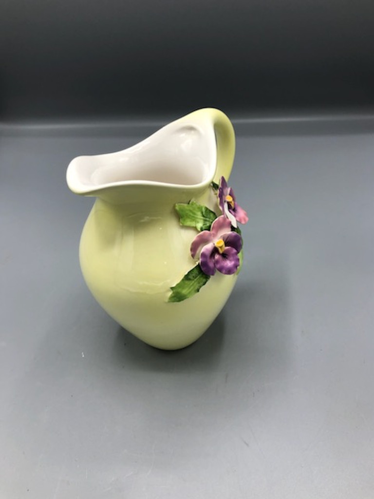 Ceramic mini pitcher with  flowers