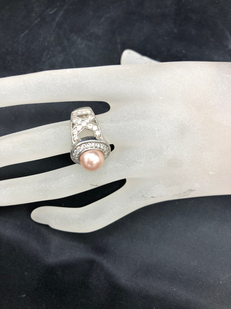 Pink Pearl Costume Ring