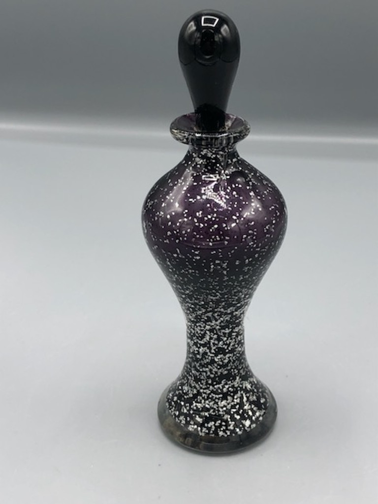 Cased Amethyst purple perfume bottle