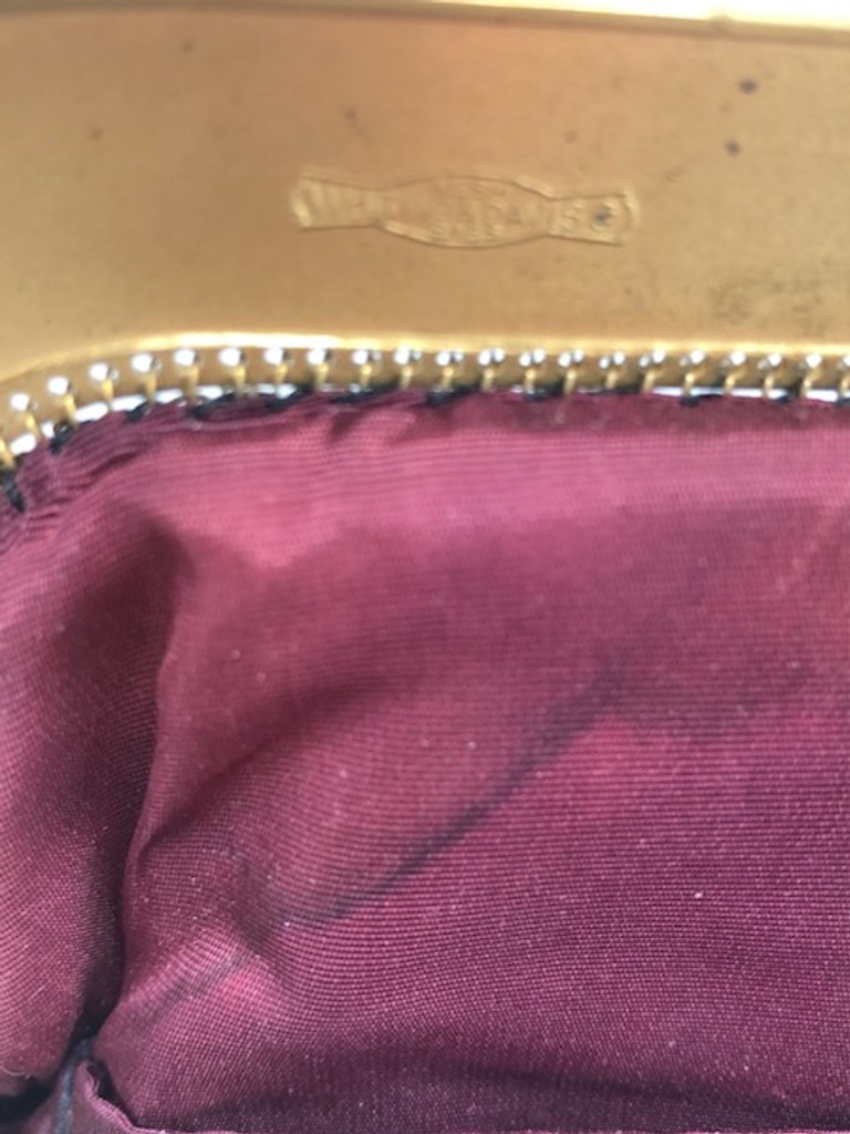 Vintage Whiting & Davis Cream purse