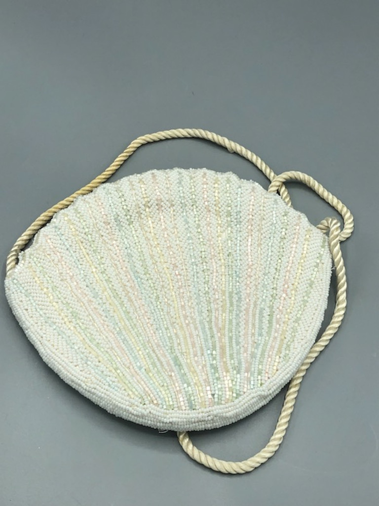 White beaded purse