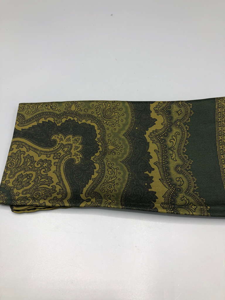 Olive green silk scarf