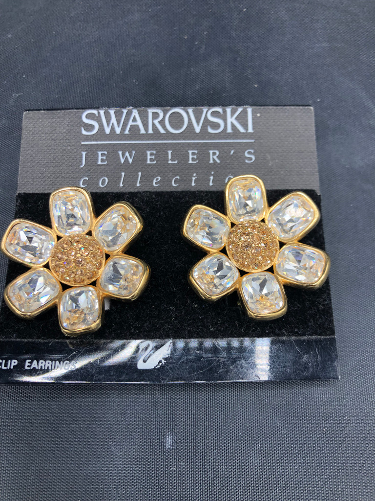 Rare Swarovski Earring Crystal Clip On