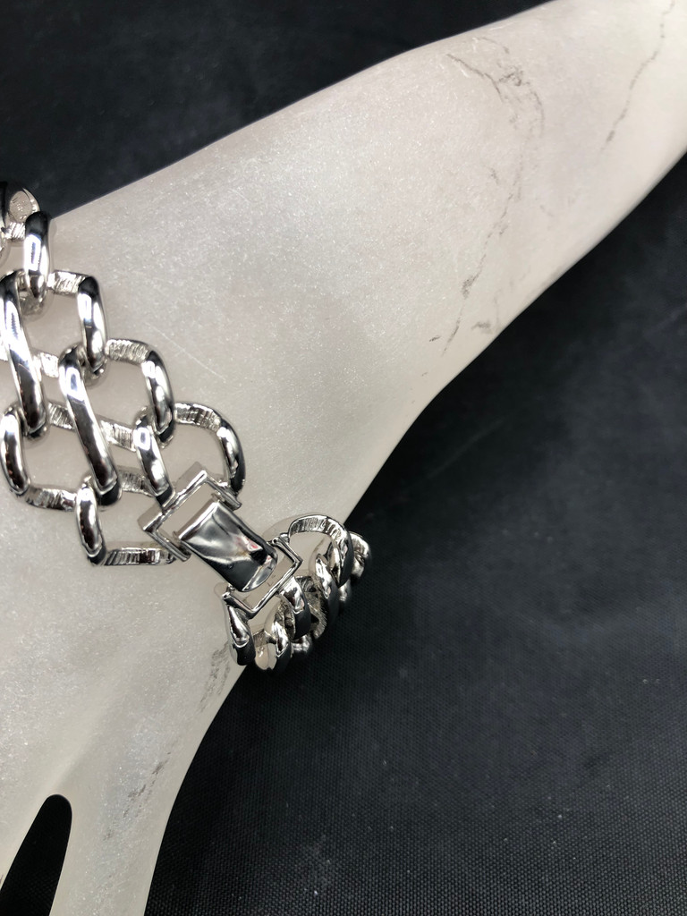 Monet silver tone chain bracelet