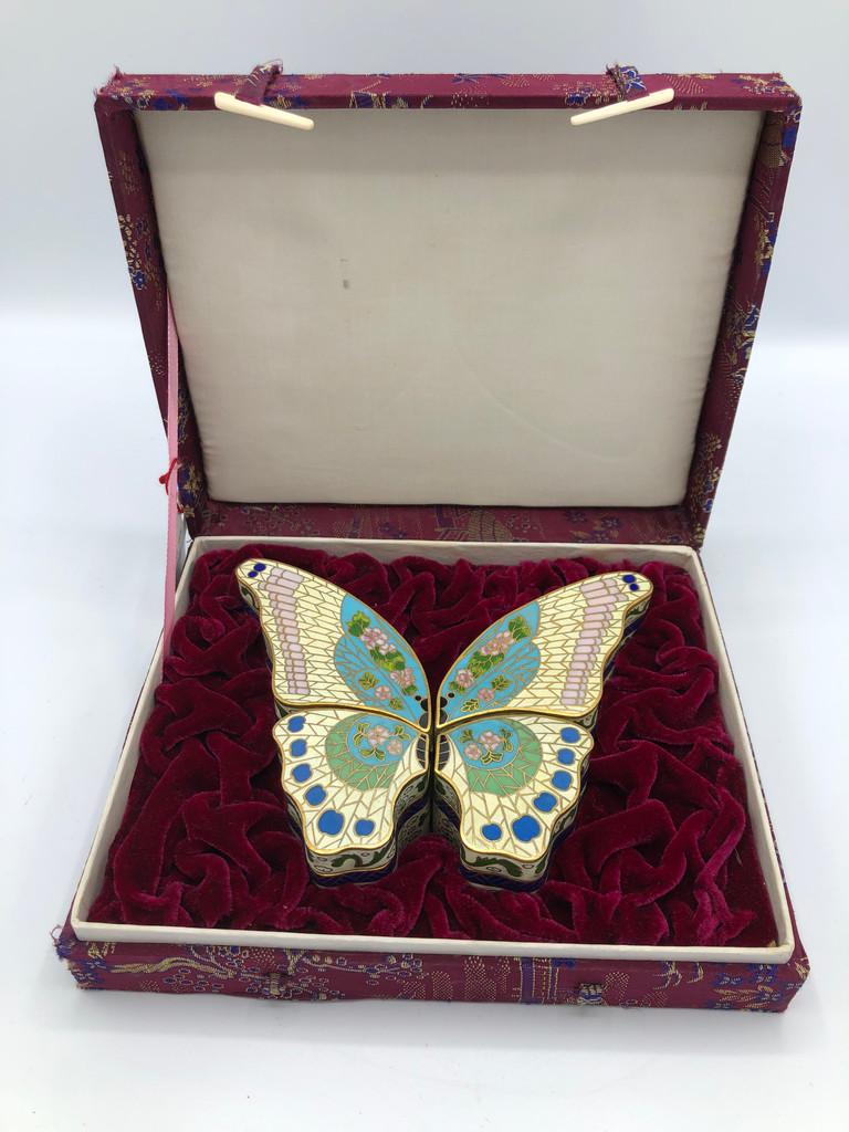 Cloisonné Butterfly Jewelry box