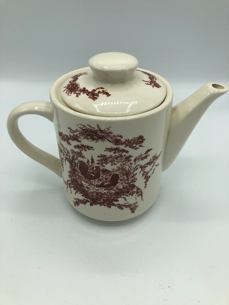 California Pantry Classic Ceramics Red Rooster Teapot