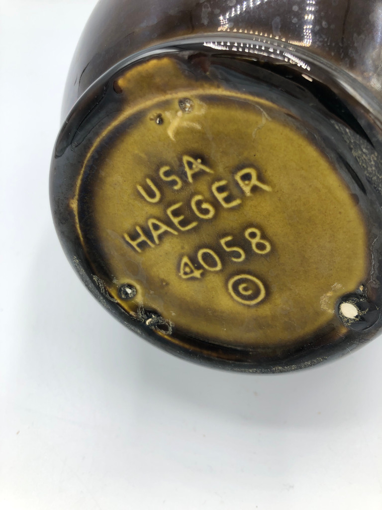 Vintage Haeger Brown & Green Pitcher