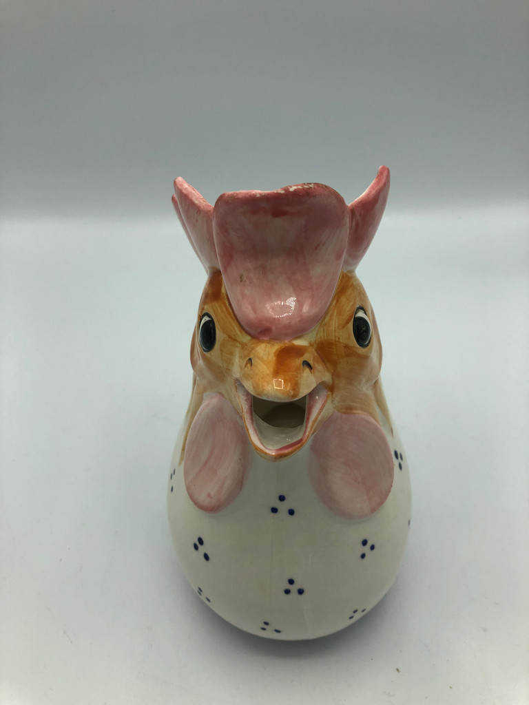 80s Rooster Fine Ceramic Pitcher