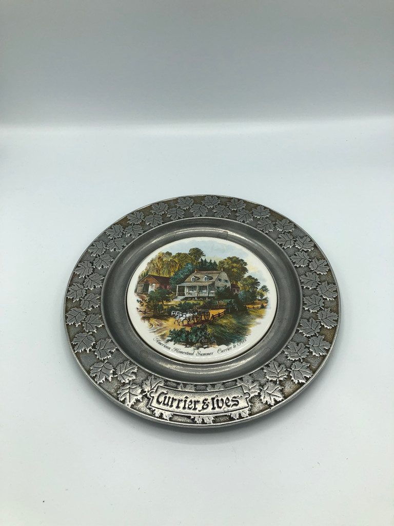 Currier & Ives American Summer Metal Plate