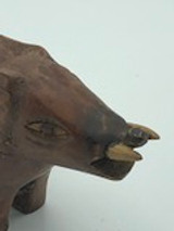 Hand Carved Wooden Pig
