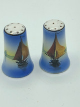 Ceramic sailboat salt & pepper shaker