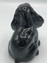 Vintage black ceramic dog