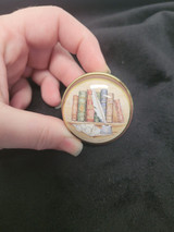 Vintage Tin Books and Quill Trinket Holder