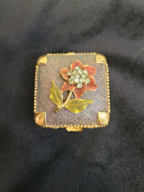 Vintage Glittery Red Flower Trinket Box