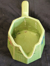 Vintage Green Pitcher with Flowers Made in Japan
