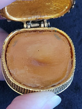 Max Factor Golden Woods Antiqued Cabochon Creme Perfume Compact