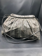 Judith Leiber Black Snake Skin Bag
