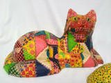 Vintage Patchwork Pair of Cats