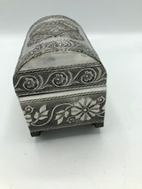 Metal Carving Jewelry box with velvet  lining