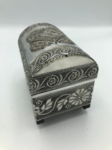 Metal Carving Jewelry box with velvet  lining