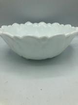 Lefton footed milk glass bowl