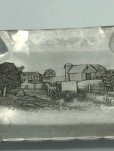 Wendell August Forge Metal Plate with farm scene