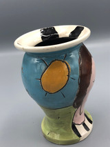 Ceramic face Vase " Believe in yourself"