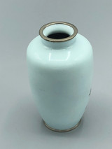 Small light blue Cloisonné Rose Vase