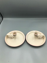 Pair of handmade candle holders