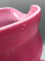 Large pink art glass water pitcher