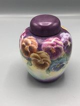 Hand painted purple ginger jar