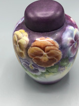 Hand painted purple ginger jar