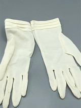 Vintage Cream silk gloves