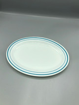 Pyrex  turquoise & white  oval platter