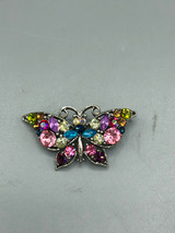 Multi color butterfly brooch