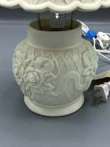 Vintage Floral Ceramic Rose Lamp