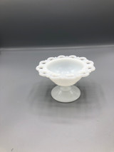 Anchor Hocking MG Lace Edged footed dish