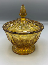 Amber dish with lid