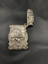 19th Century Sterling Match Safe w/ Hunting scene