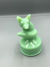 Fenton Jadeite Fox made by Mosser